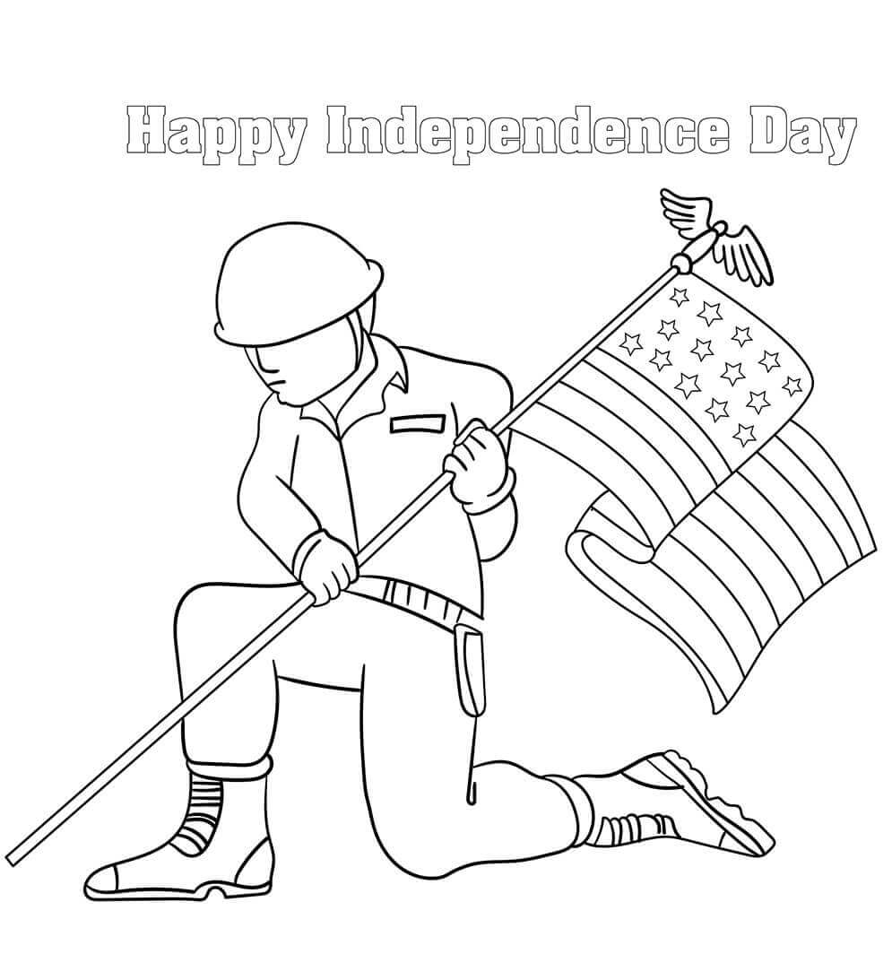 Free Printable Happy Independence Day Coloring Pages