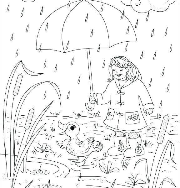 Download 35 Free Printable Rainy Day Coloring Pages