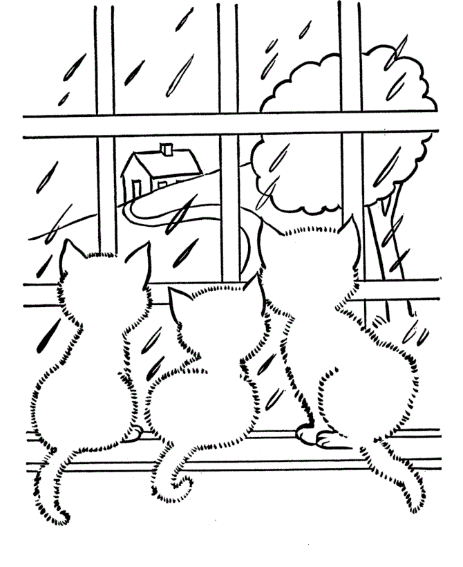 preschool rainy day coloring pages