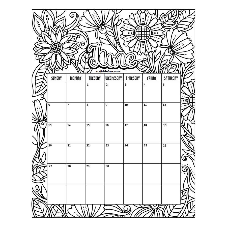 June 2021 coloring pages