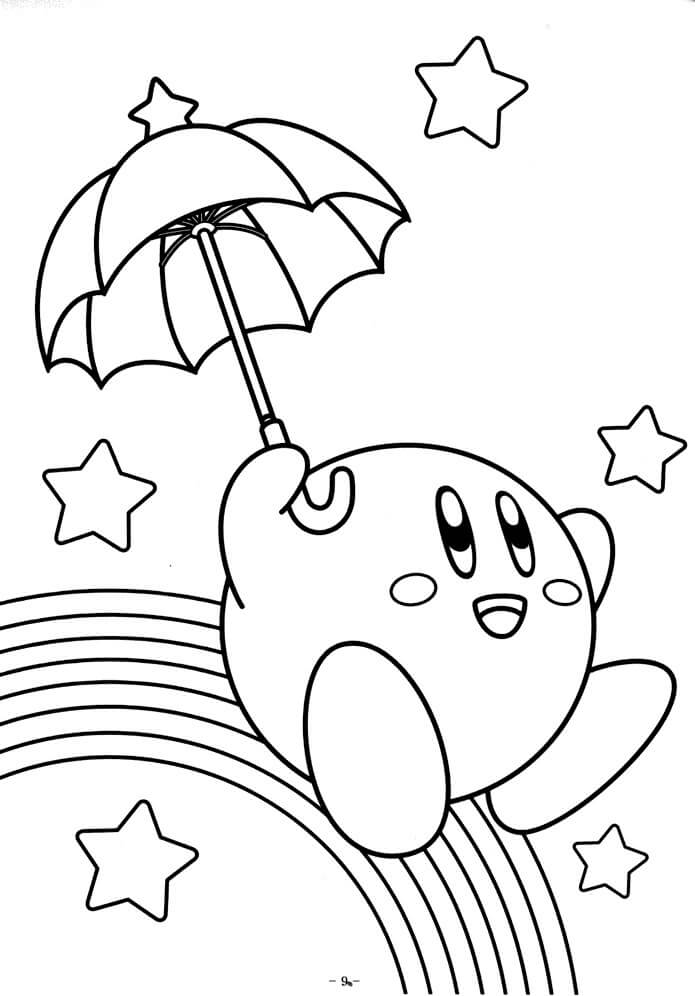 Kirby and the Rainbow Curse Coloring Page