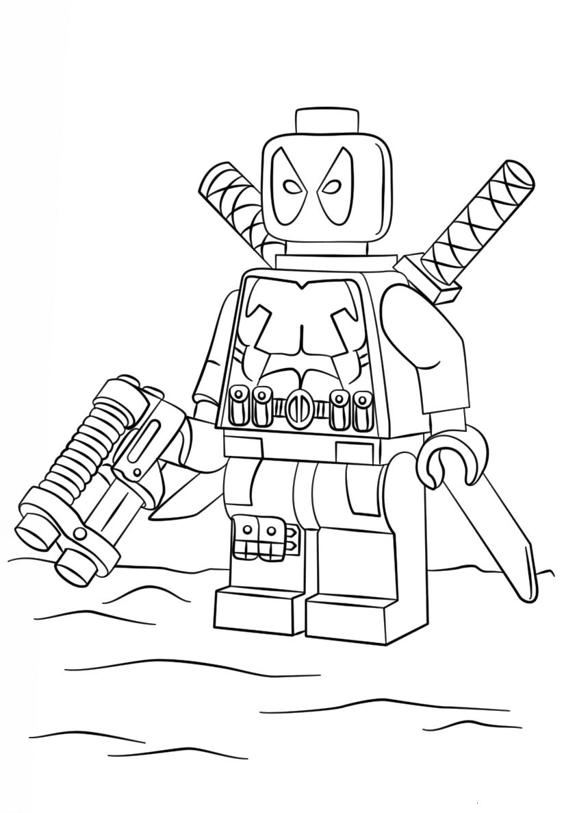 Download Free Printable Deadpool Coloring Pages