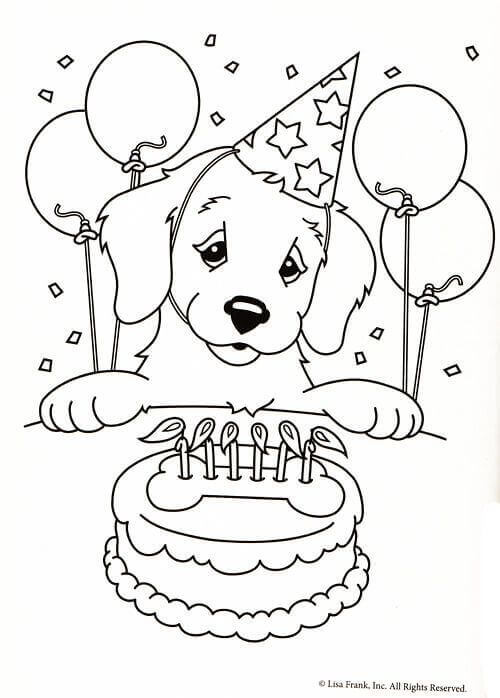 Lisa Frank Casey Coloring Page