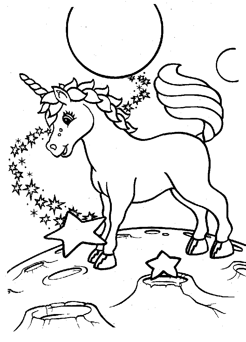Markie the Unicorn Lisa Frank Coloring Pages