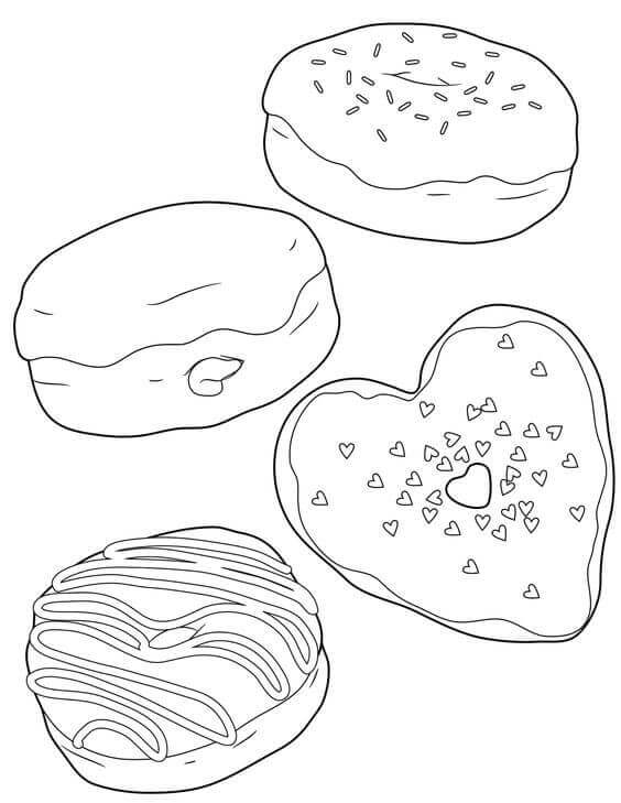 National Donut Day Coloring Pages