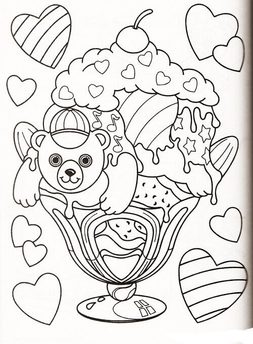 Panda Painter Lisa Frank Coloring Page