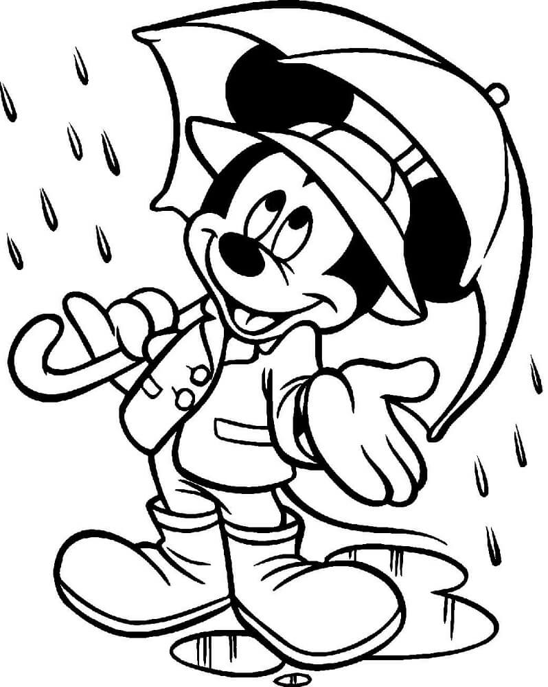 Rainy Day Coloring Pages For Preschoolers