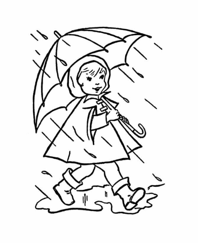 35 Free Printable Rainy Day Coloring Pages