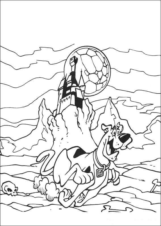 Scared Scooby Doo Coloring Page