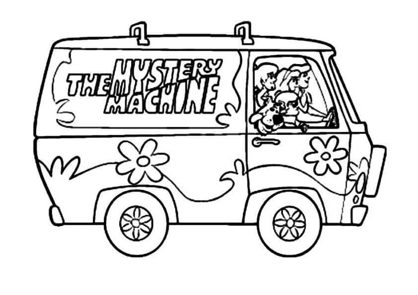 Scooby Doo Mystery Machine Coloring Pages