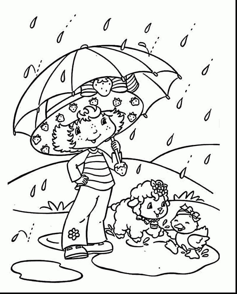 preschool rainy day coloring pages