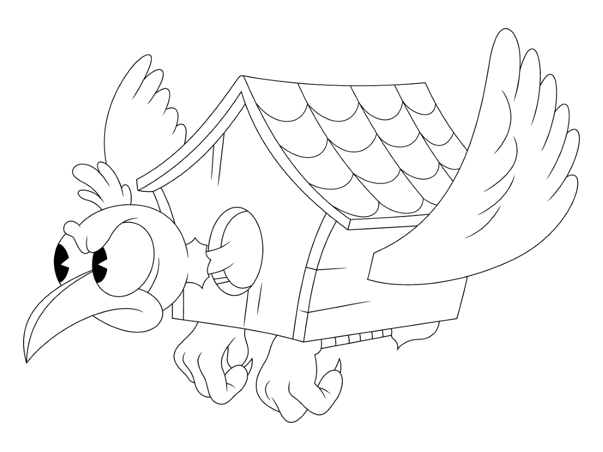 Wally Warbles From Cuphead Coloring Images