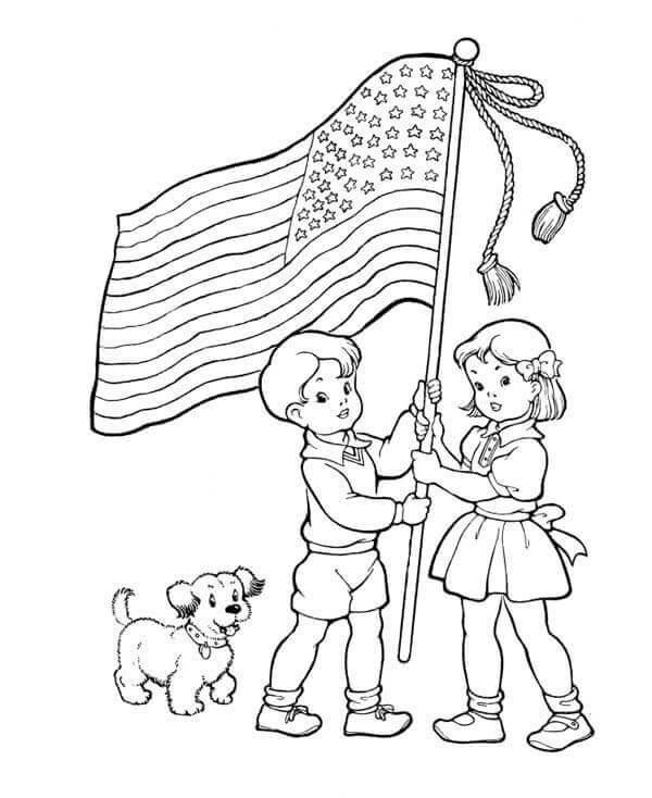 American Flag Day Coloring Sheets