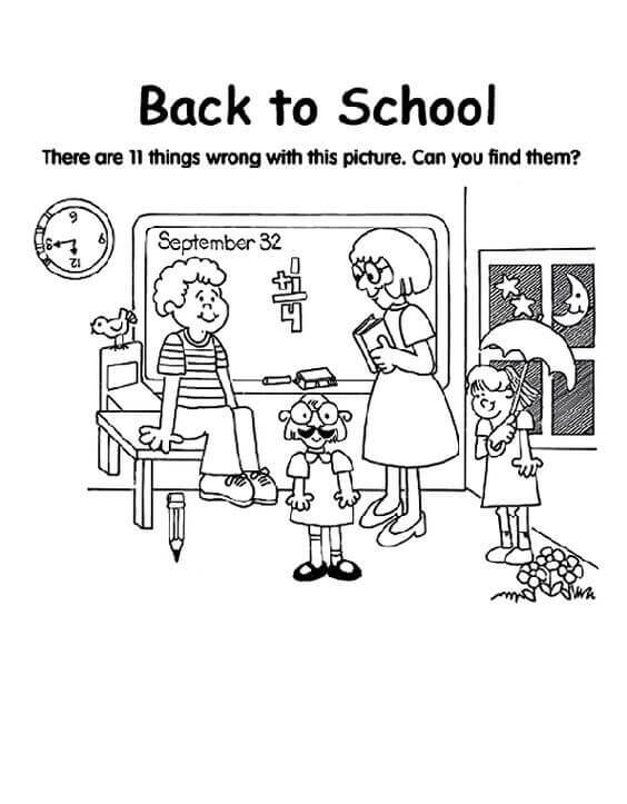 Back To School Coloring Pages For First Grade