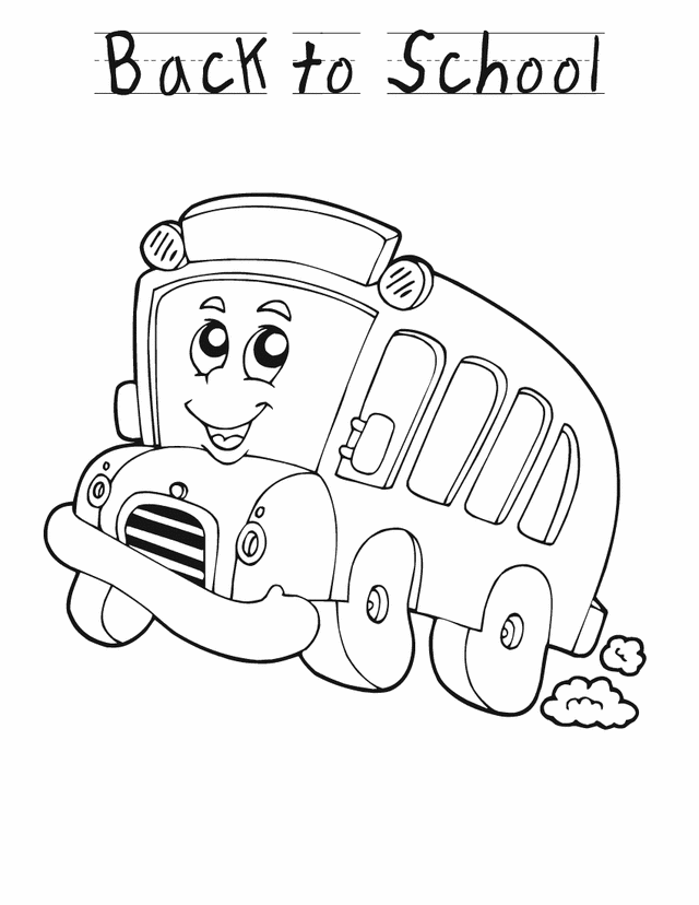 Back To School School Bus Coloring Pages