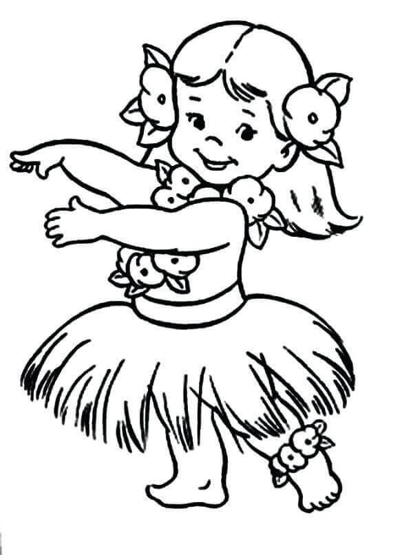 Cute Girl Coloring Page