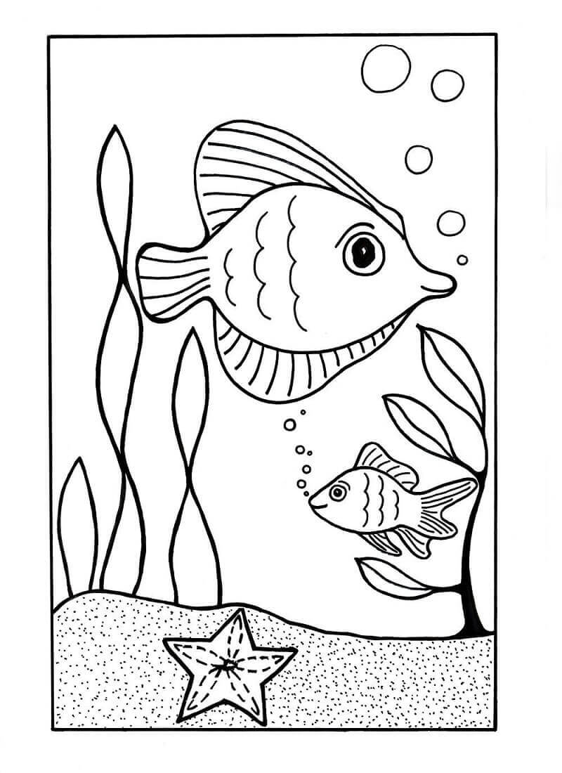 Easy Under The Sea Coloring Pages