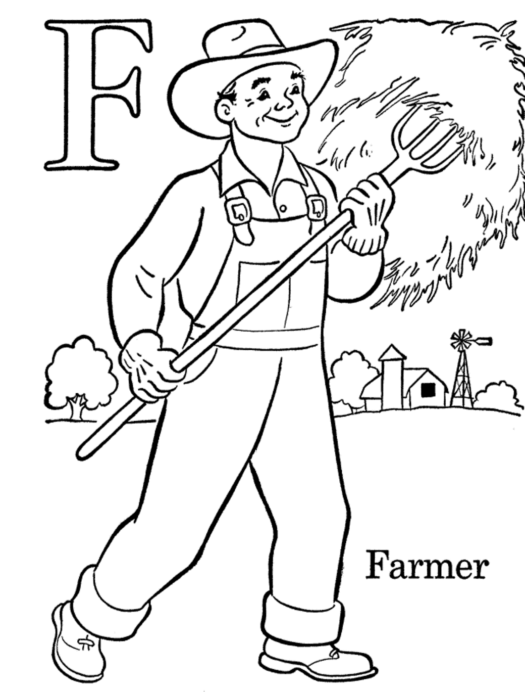 Farmer Coloring Pages