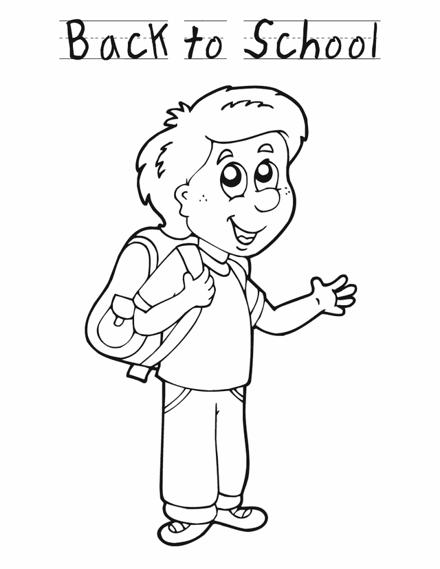 First Day Of School Coloring Page