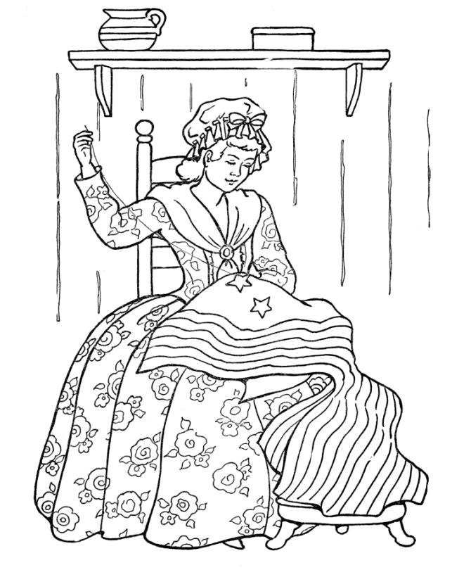 Flag Day History Coloring Pages