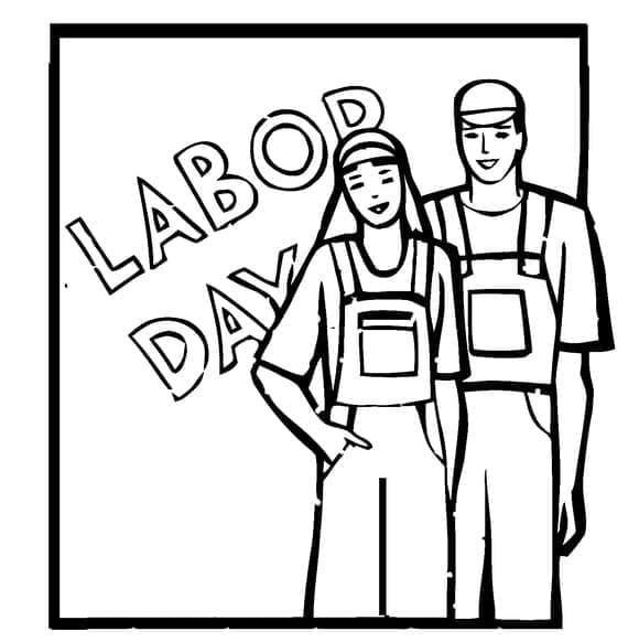 Free Printable Labor Day Coloring Page