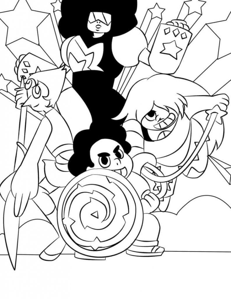 Steven Universe Coloring Pages Fusions Bean Austeset