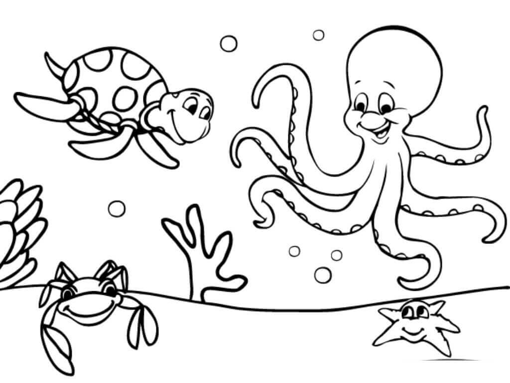 Free Printable Ocean Coloring Pages (Under The Sea)