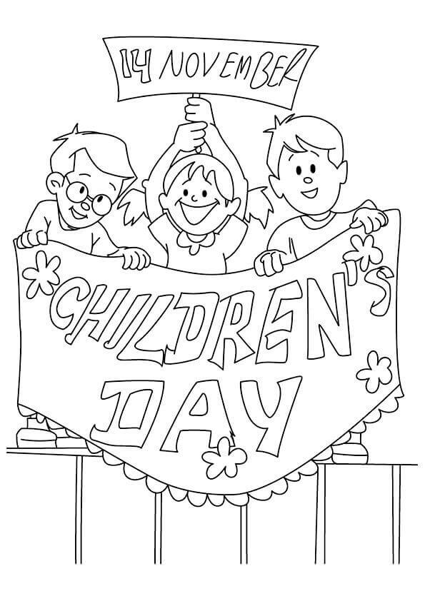 Happy Childrens Day Coloring Pages