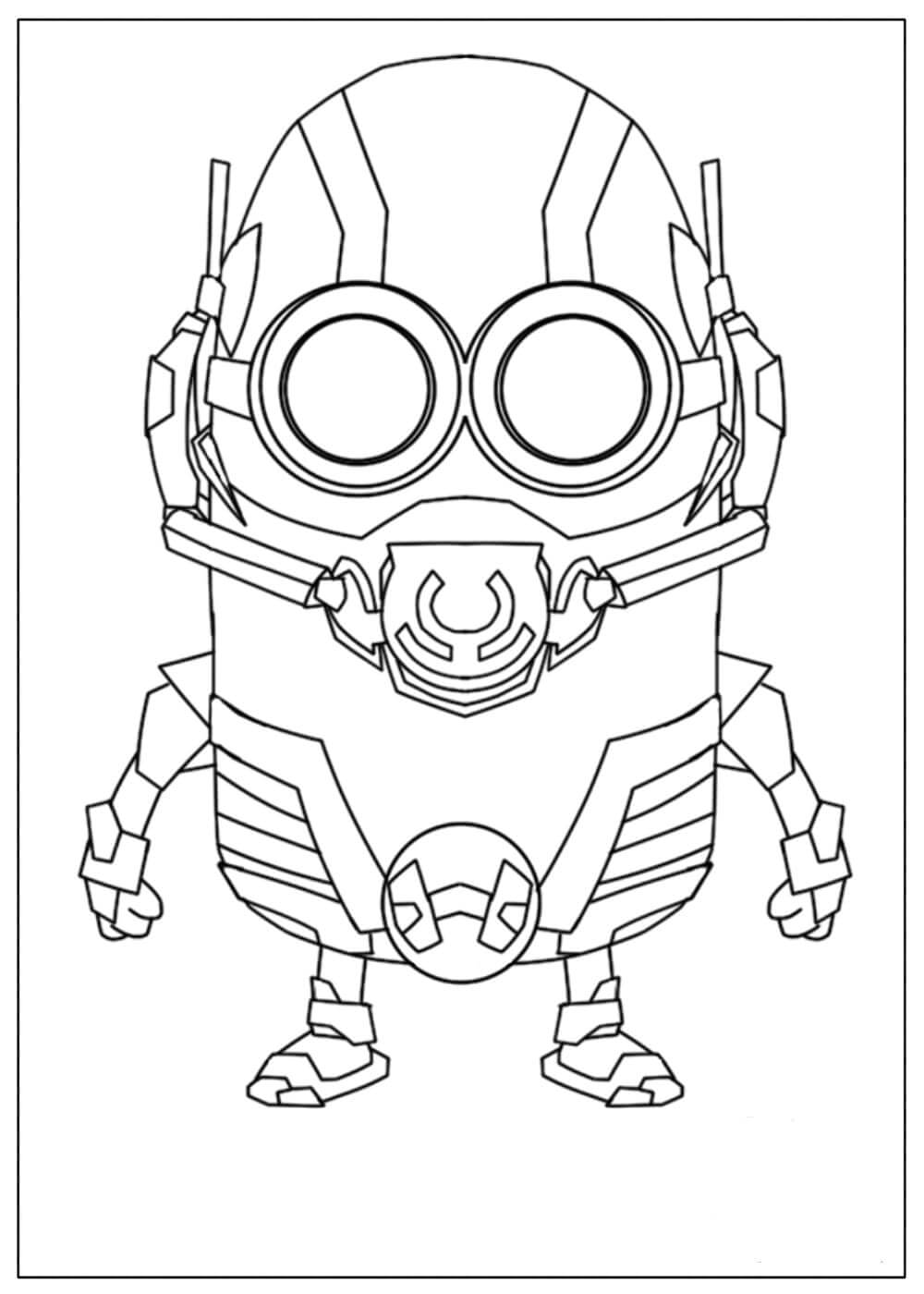 Minion As Ant Man Coloring Page