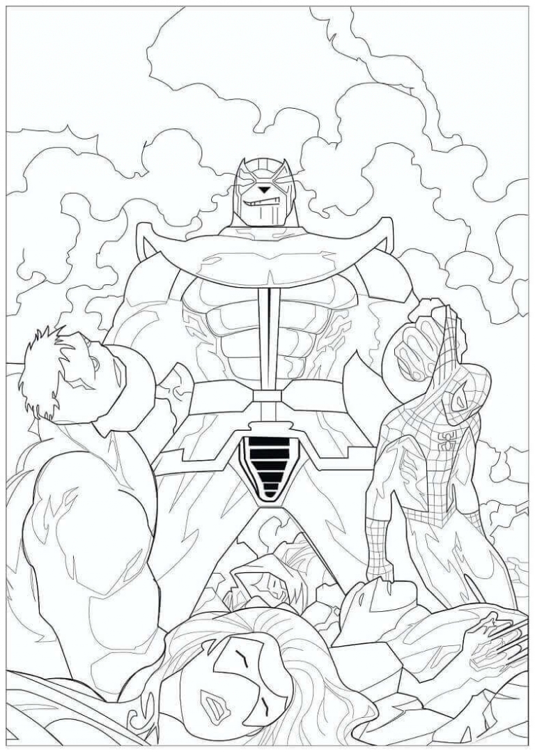 15 Free Printable Thanos Coloring Pages