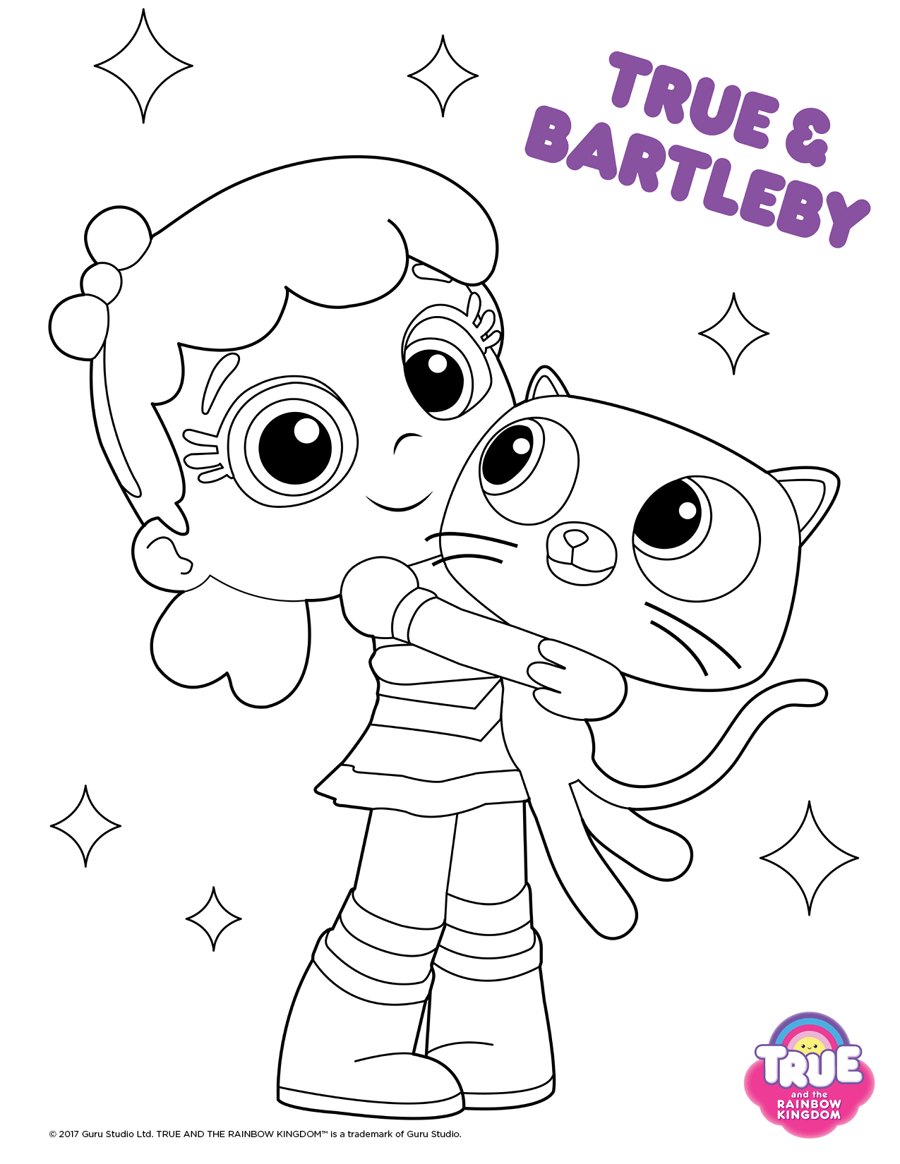 True and Bartleby from True and the Rainbow Kingdom Coloring Images
