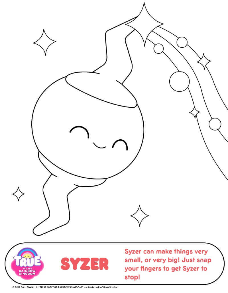 True and The Rainbow Kingdom Coloring Pages Free Printable