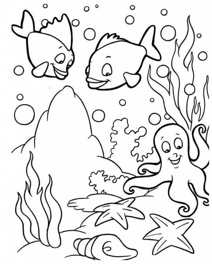 Under The Sea Coloring Pages For Preschoolers