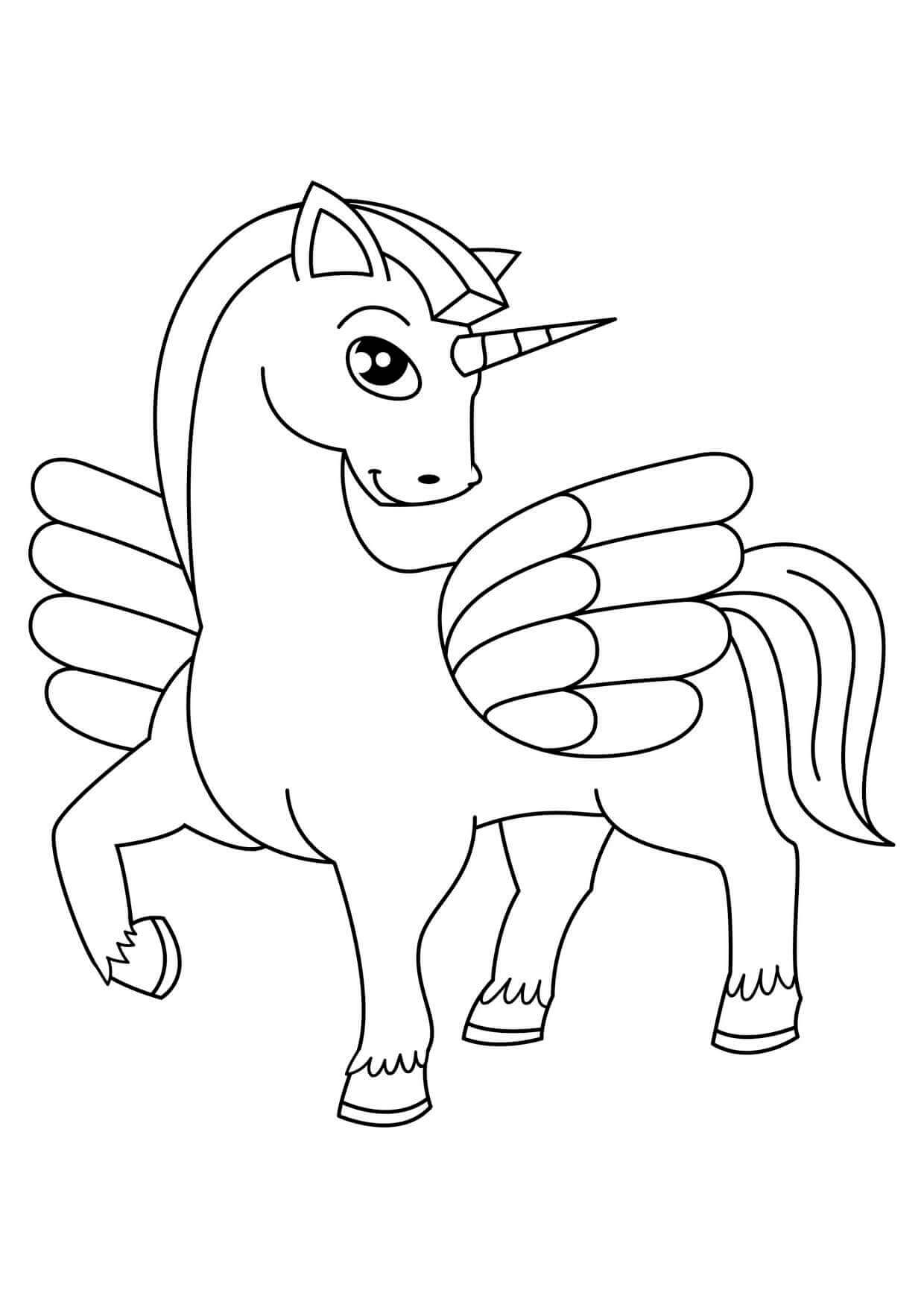 Unicorn Coloring Page