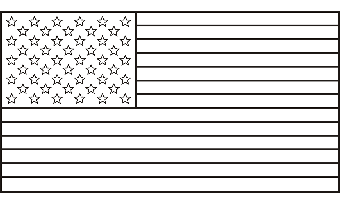 United States Flag Coloring Page