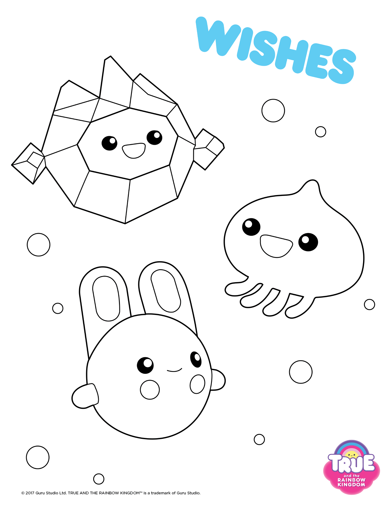 Wishes From TRK Colouring Pages