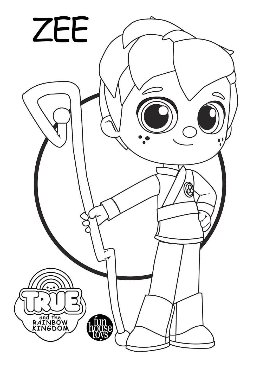 Zee from True and The Rainbow Kingdom Coloring Pages