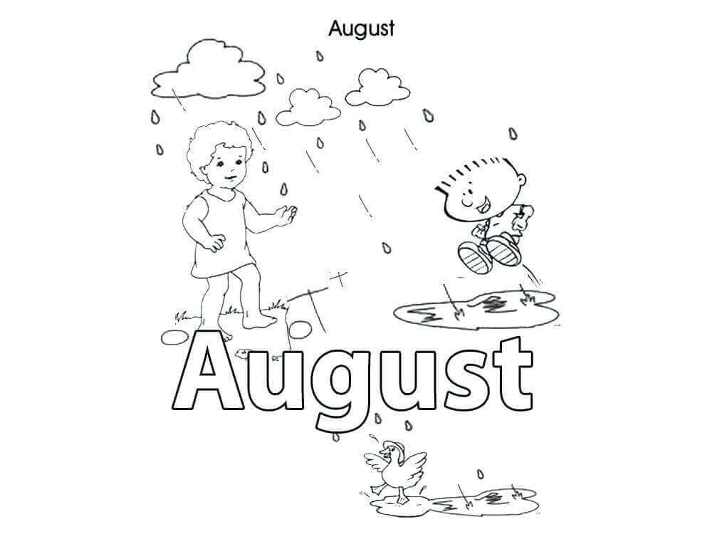 August Coloring Pages