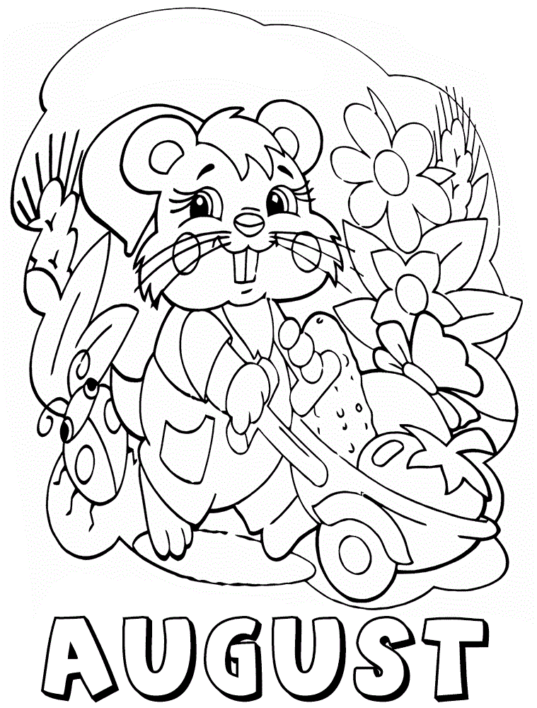 August Coloring Pictures Free