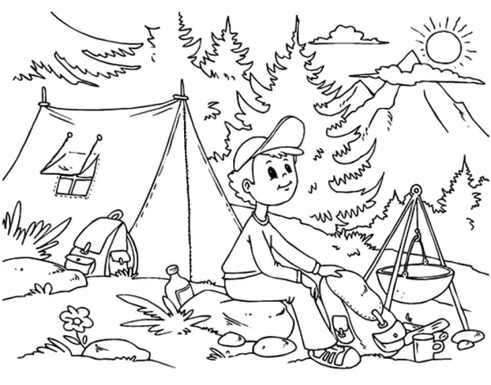 Camping Coloring Pages - Learny Kids
