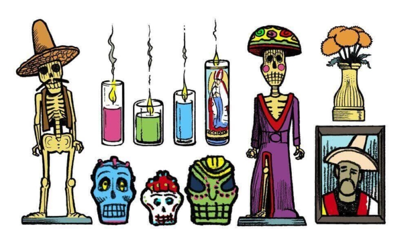 Free Printable Day of the Dead Coloring Pages