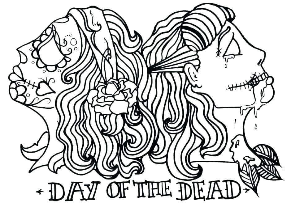 Day Of The Dead Coloring Page