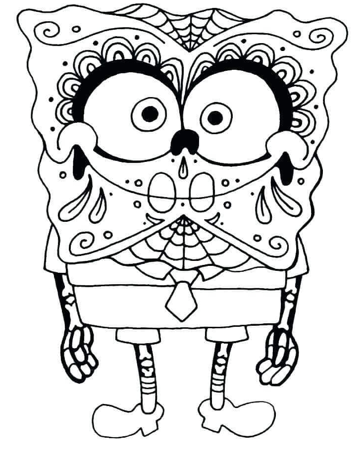 Day Of The Dead Coloring Sheet