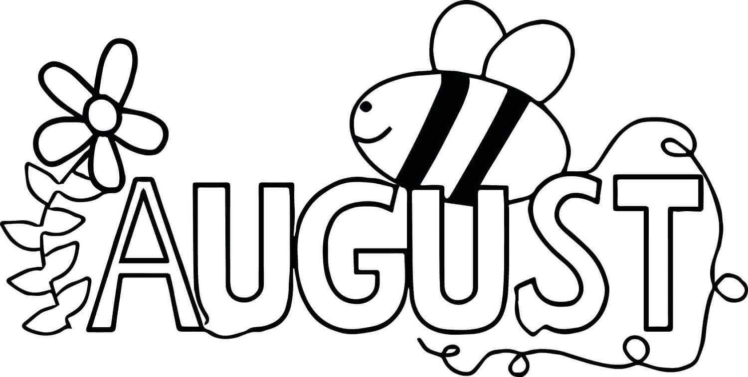Free Printable August Coloring Pages