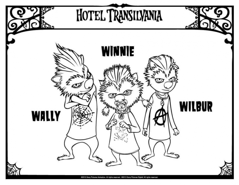 Free Printable Hotel Transylvania 3 Coloring Pages