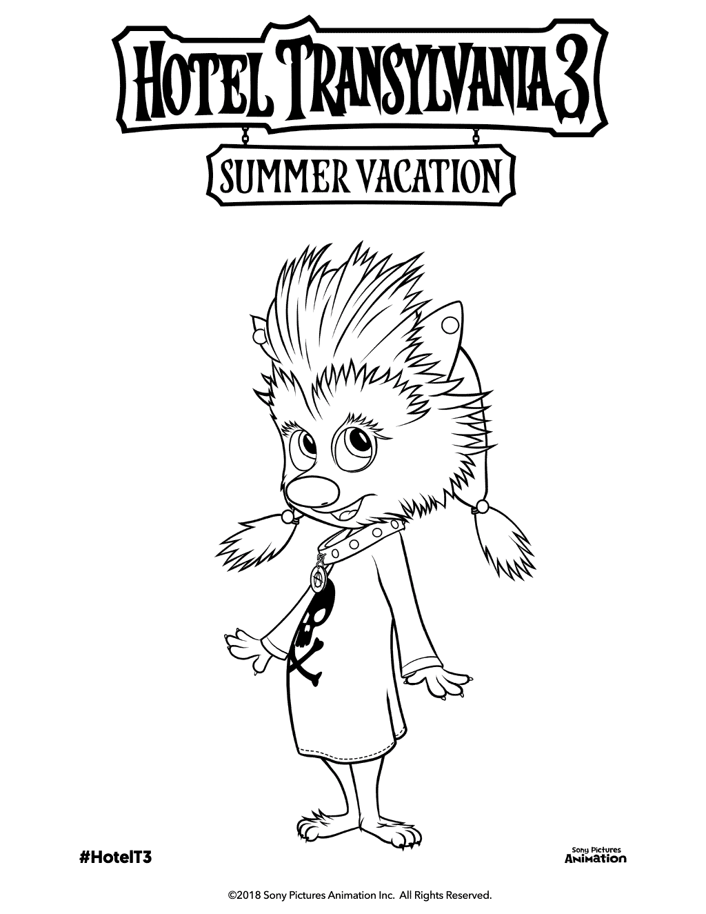 Free Printable Hotel Transylvania 3 Coloring Pages Winnie