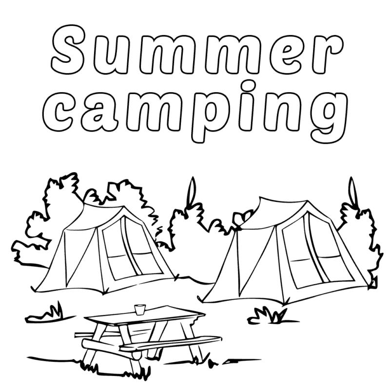 Free Printable Camping Coloring Pages Pdf