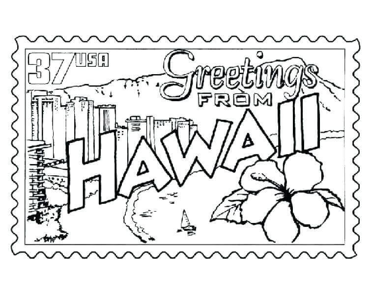 Hawaiian Statehood day Coloring Pages