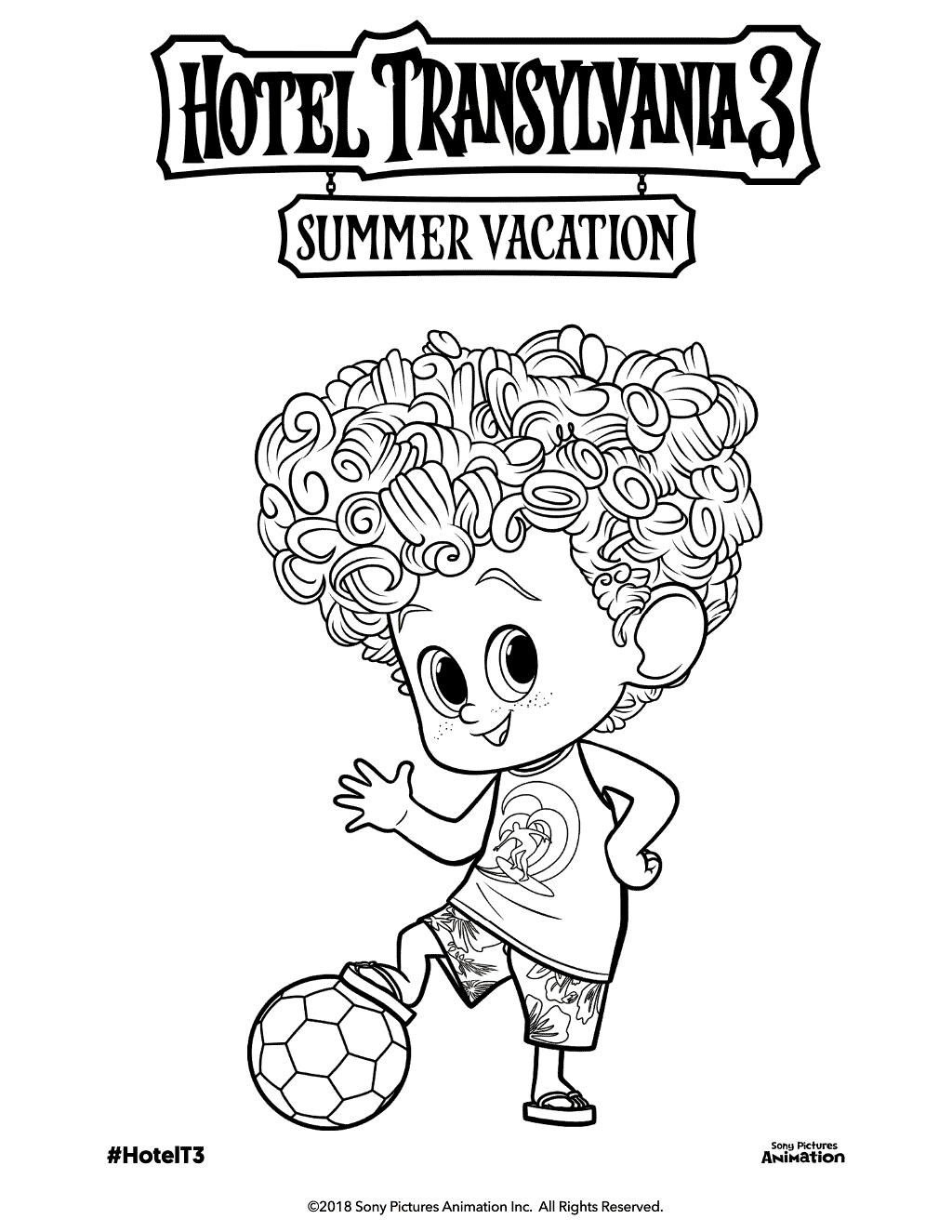 Free Printable Hotel Transylvania 3 Coloring Pages