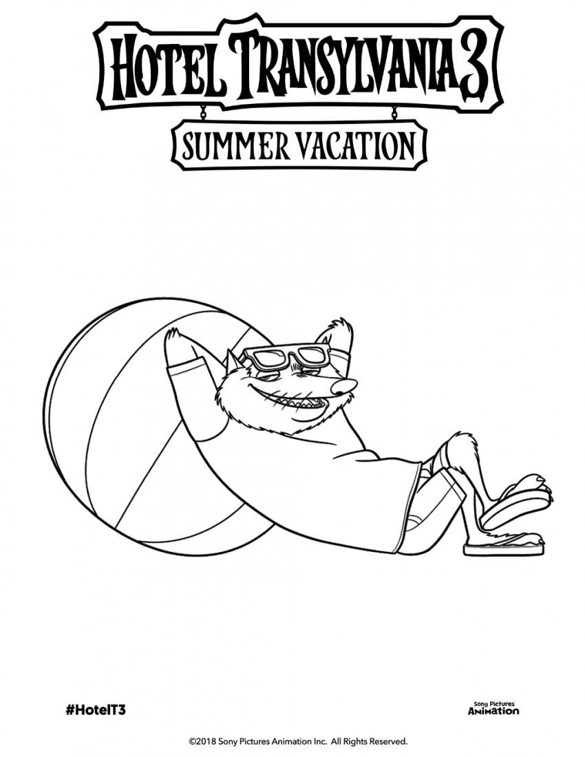 Free Printable Hotel Transylvania 3 Coloring Pages